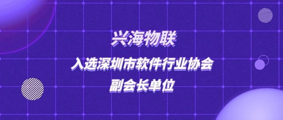喜報(bào)！興海物聯(lián)入選深圳市軟件行業(yè)協(xié)會副會長單位